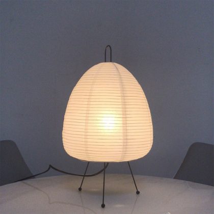 Japanese Rice Paper Lantern LED Tripod Table Lamp Art Creative Decor